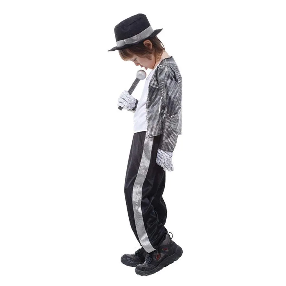 Kid Michael Jackson Thriller Fancy Cosplay Costume Halloween Partywear