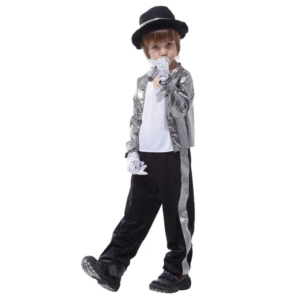 Kid Michael Jackson Thriller Fancy Cosplay Costume Halloween Partywear