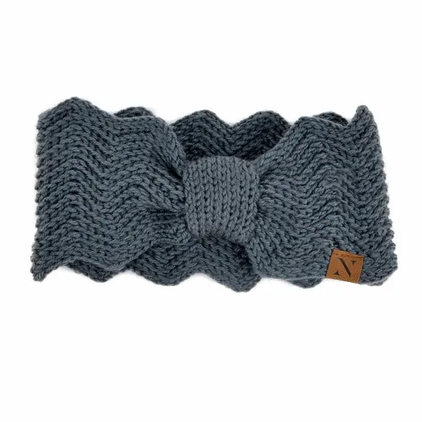 Knotted Bow-Front Chunky Knit Headband