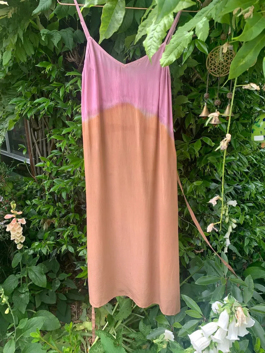 Kothi Slip Dress, blush dip dye