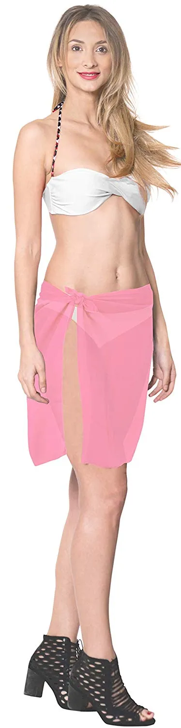 LA LEELA Mini Sarong Women Beachwear Bikini Wrap Cover up Swimwear Solid 4