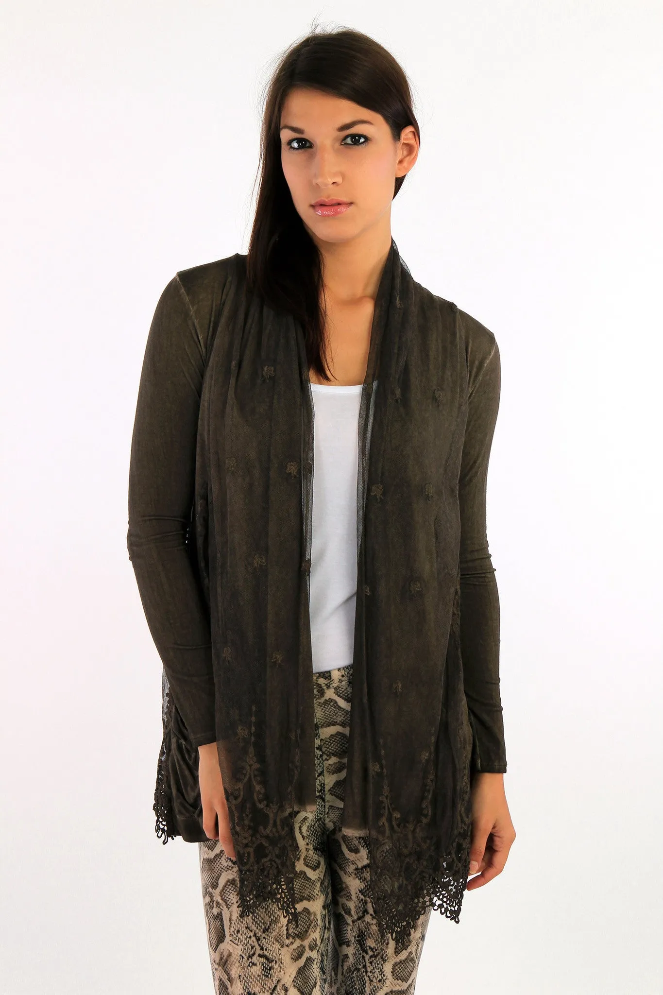 Lace Back Detail Cardigan