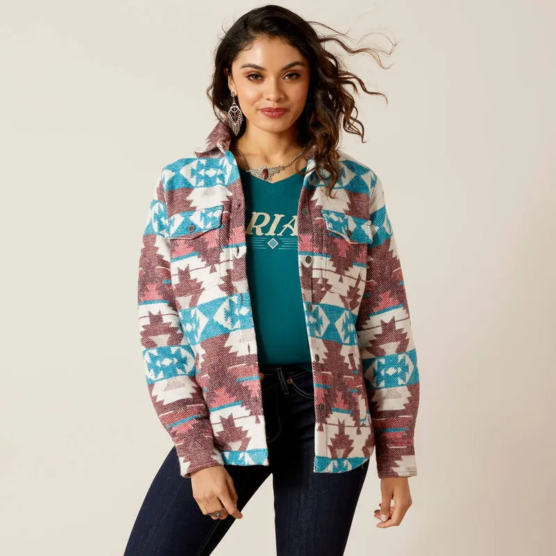 Ladies Ariat Baja Jacquard Shacket Shirt Jacket - 10046671