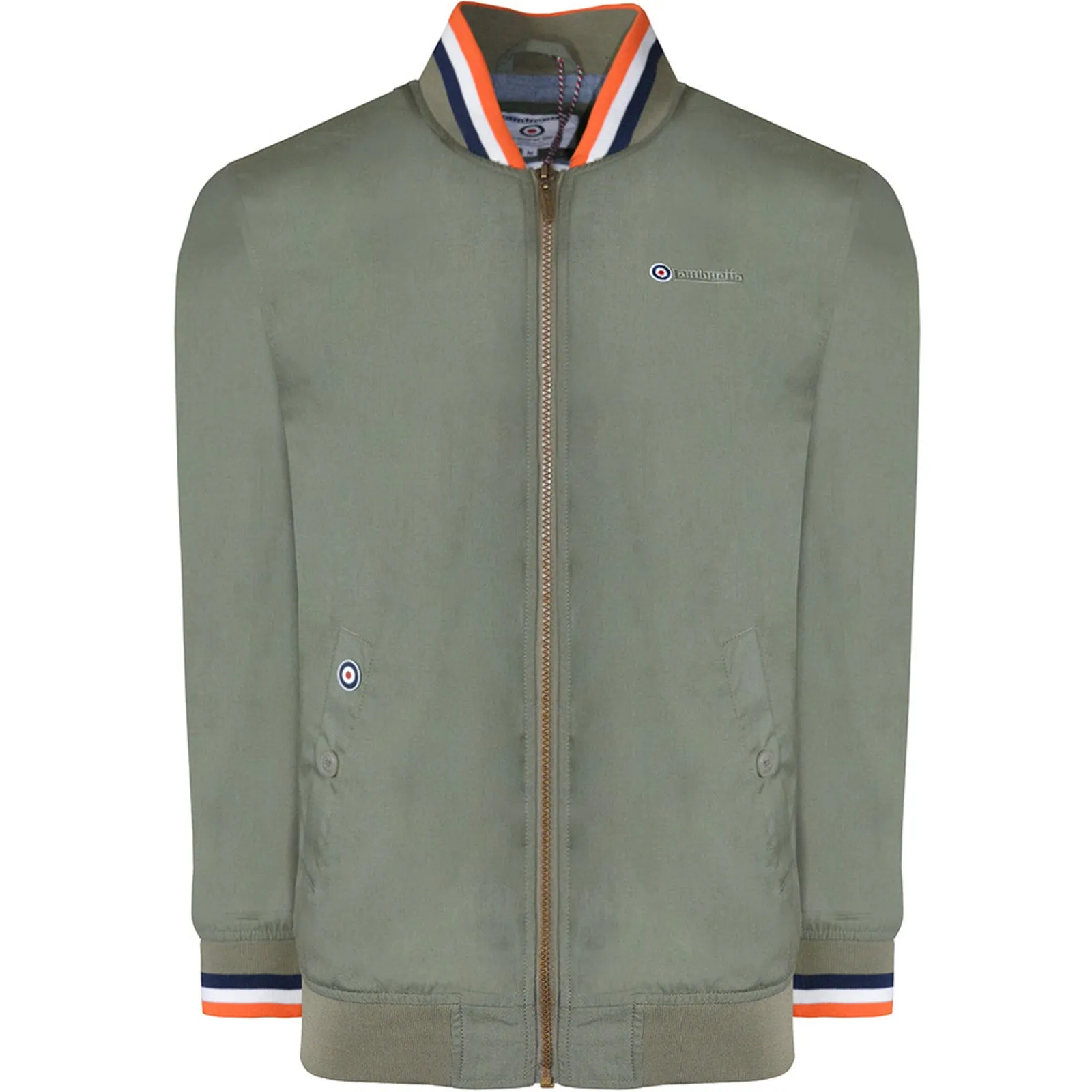 Lambretta Mens Triple Tipped Monkey Bomber Jacket - Green