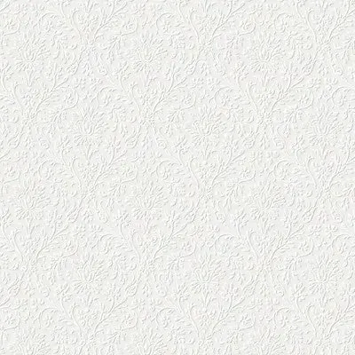 Laura Ashley Annecy Paintable White Wallpaper