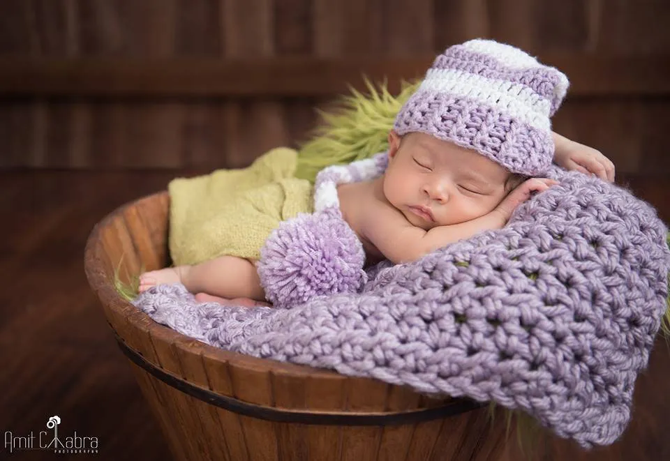 Lavender Purple Baby Blanket