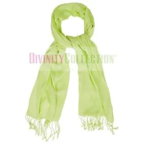 Light Green Shawl Fringe Hijab