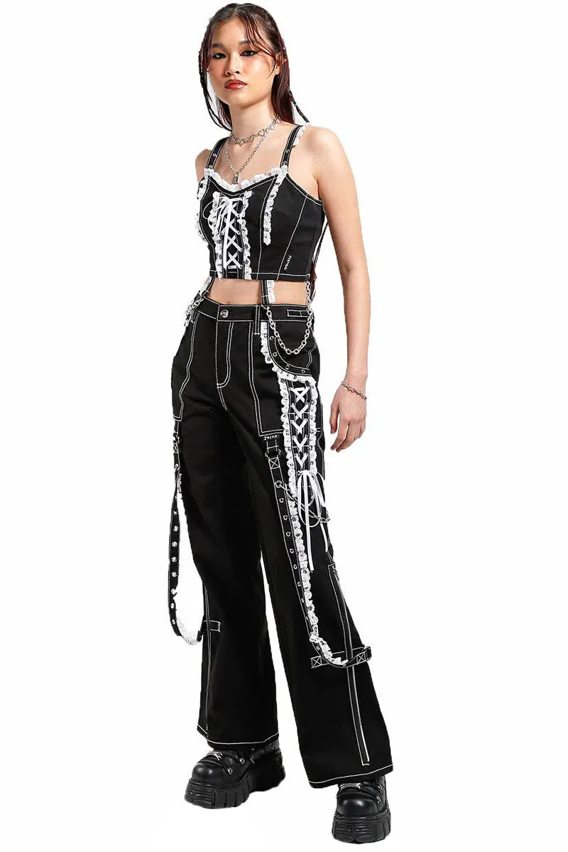 Lolita Dark Street Pants [Black/White]