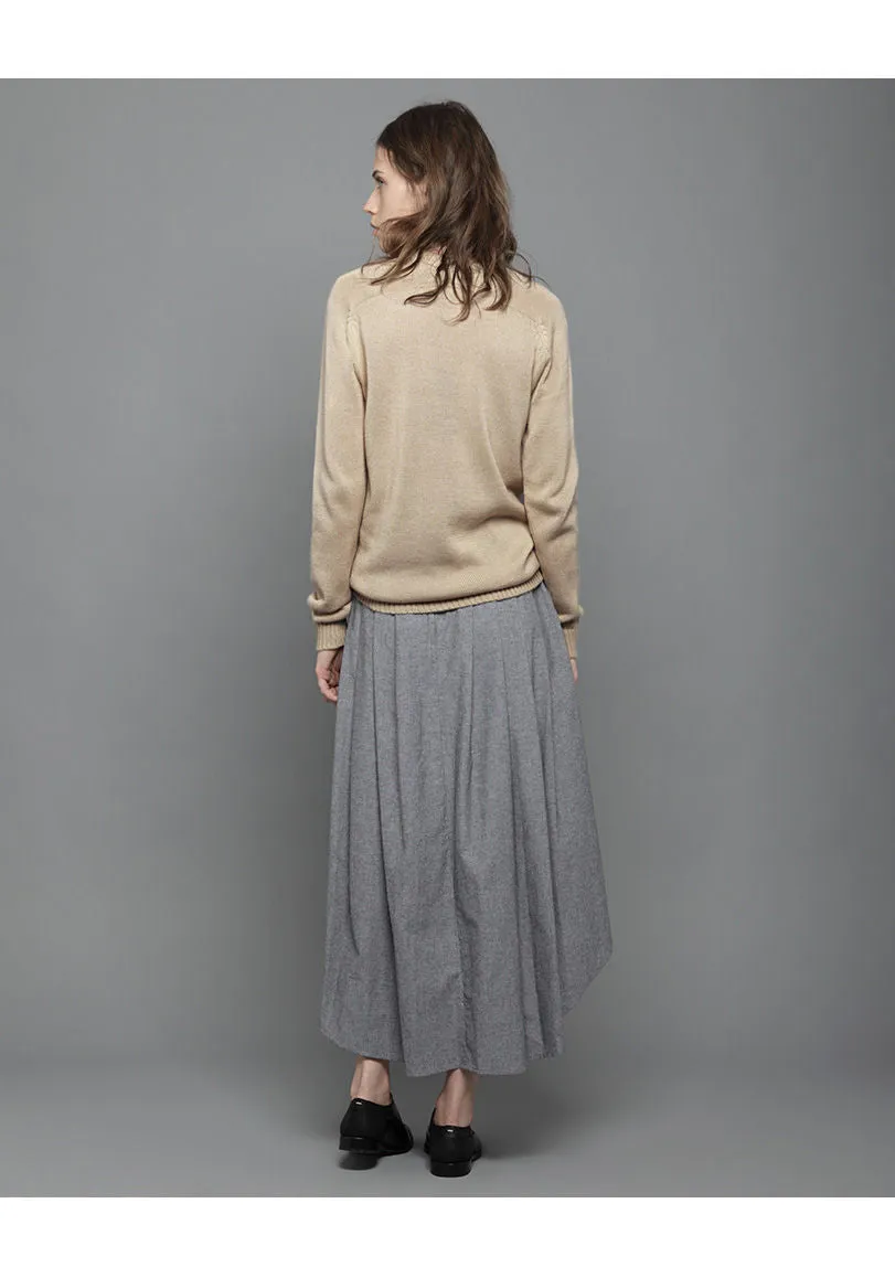 Long Pleated Skirt