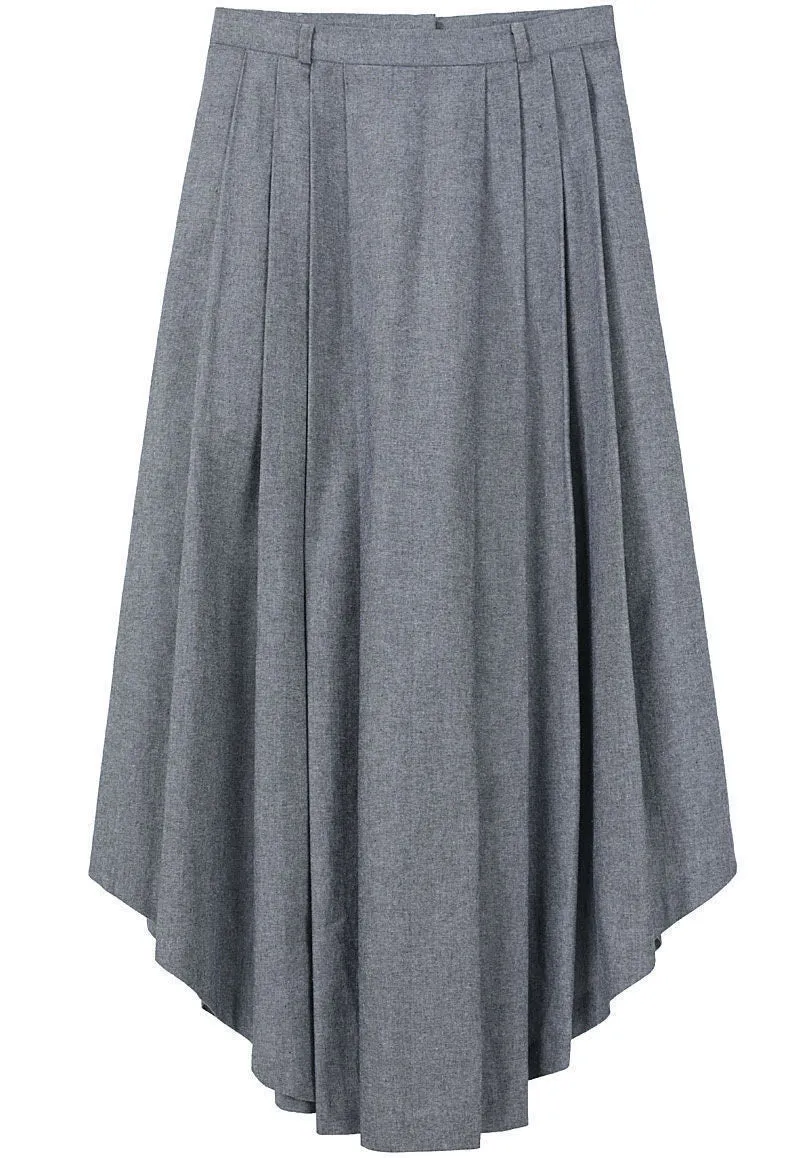 Long Pleated Skirt