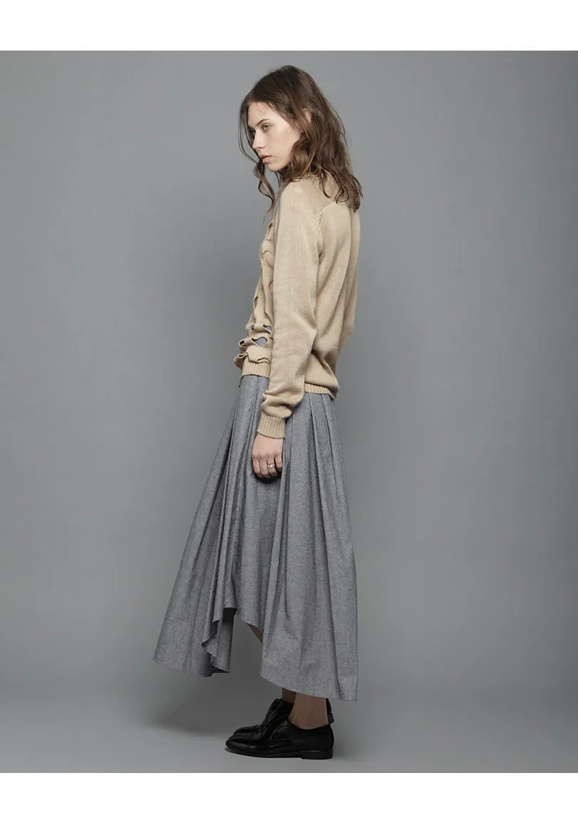 Long Pleated Skirt