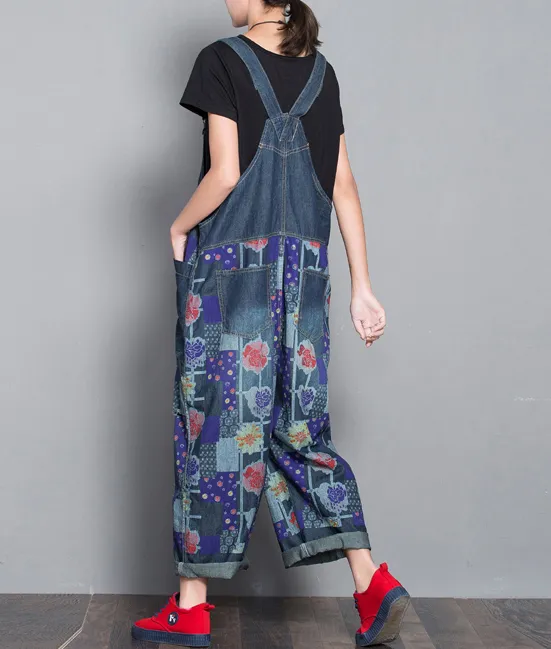 Loose Denim Casual Spring Denim Overall Women Jumpsuits QY22