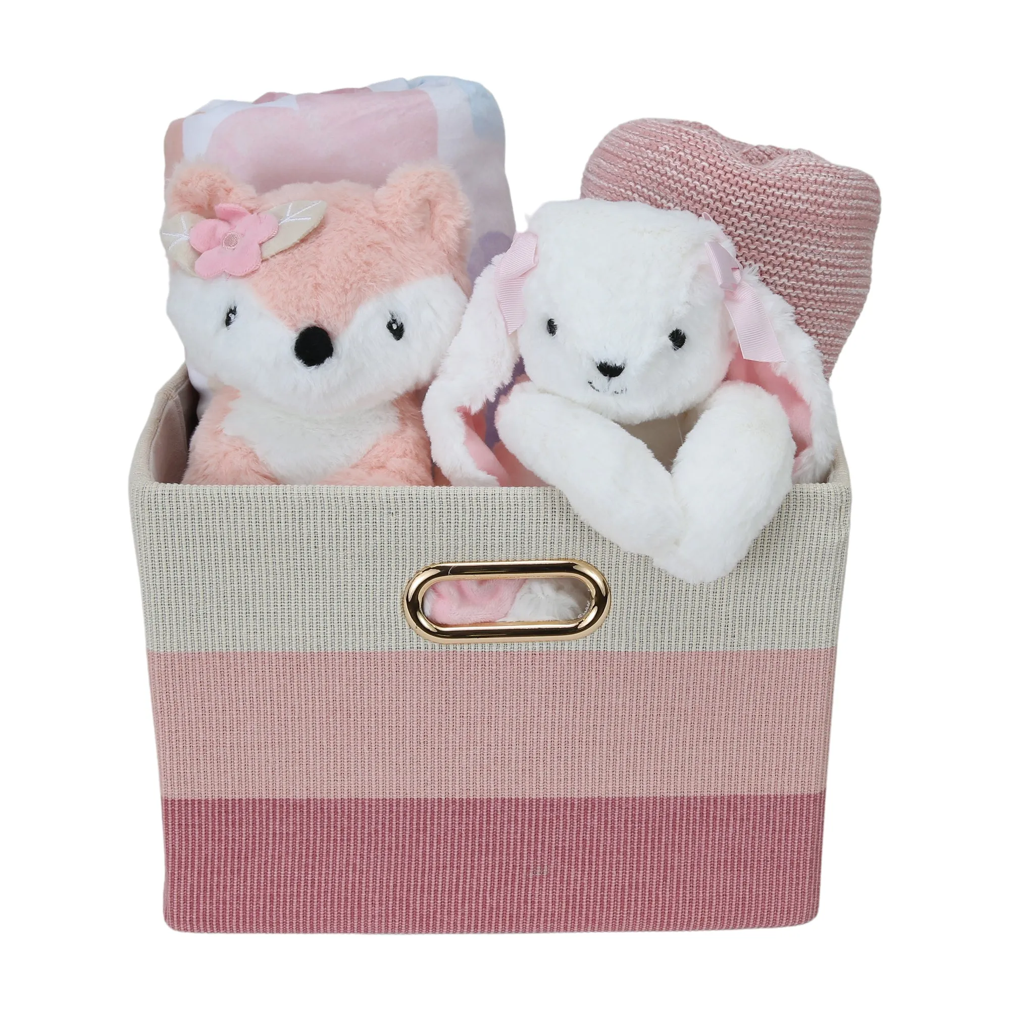 Luxury Pink 5-Piece Baby Gift Basket