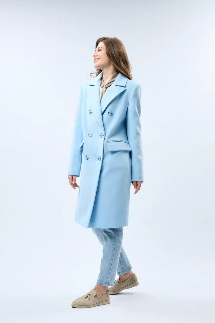 Lyra Wool Blend Midi Overcoat