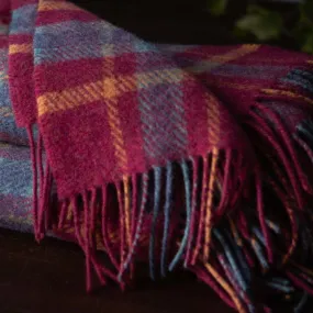 Maroon and Blue Plaid Irish Versatile Picnic Blanket