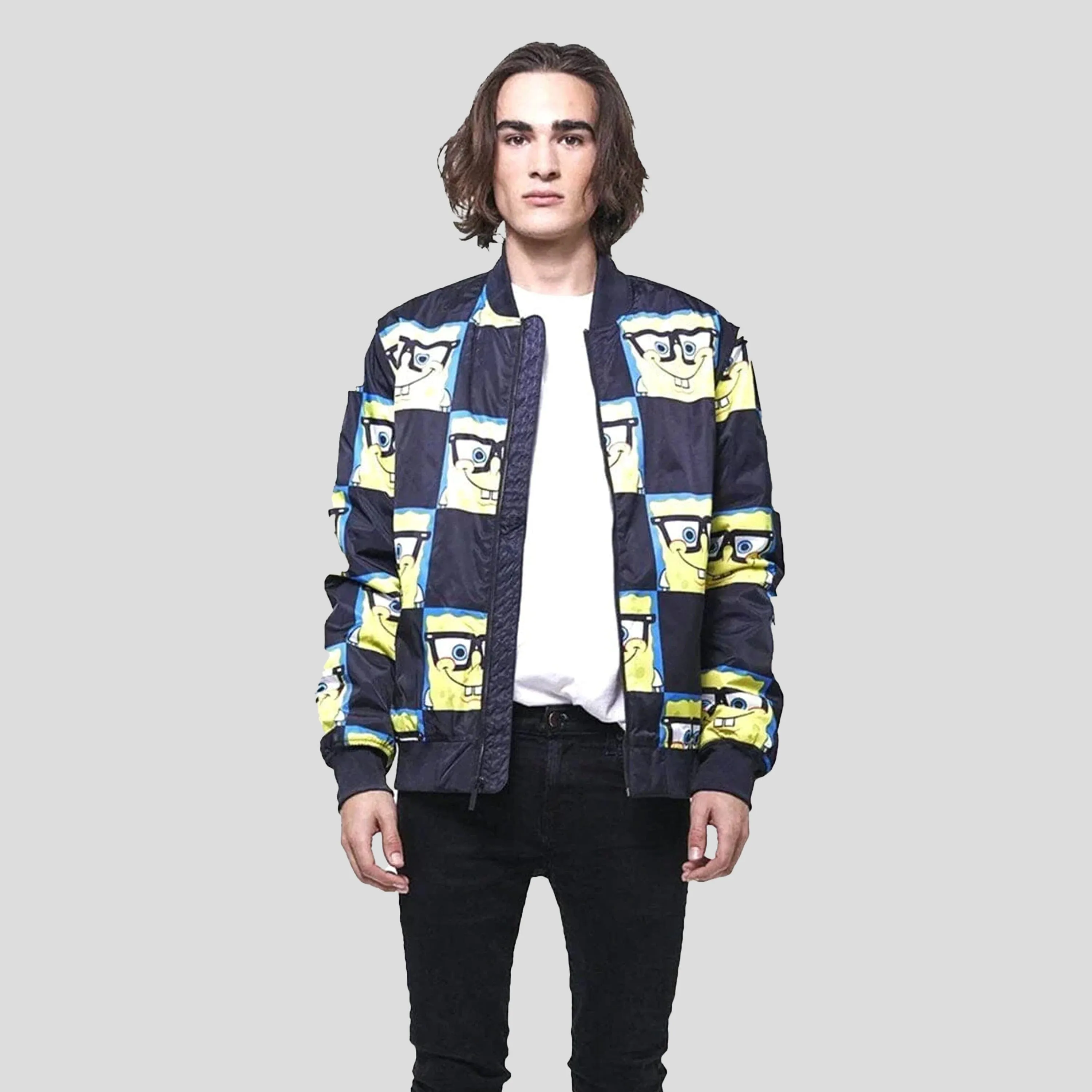 Members Only Men's Nickelodeon Spongebob Bomber Jacket