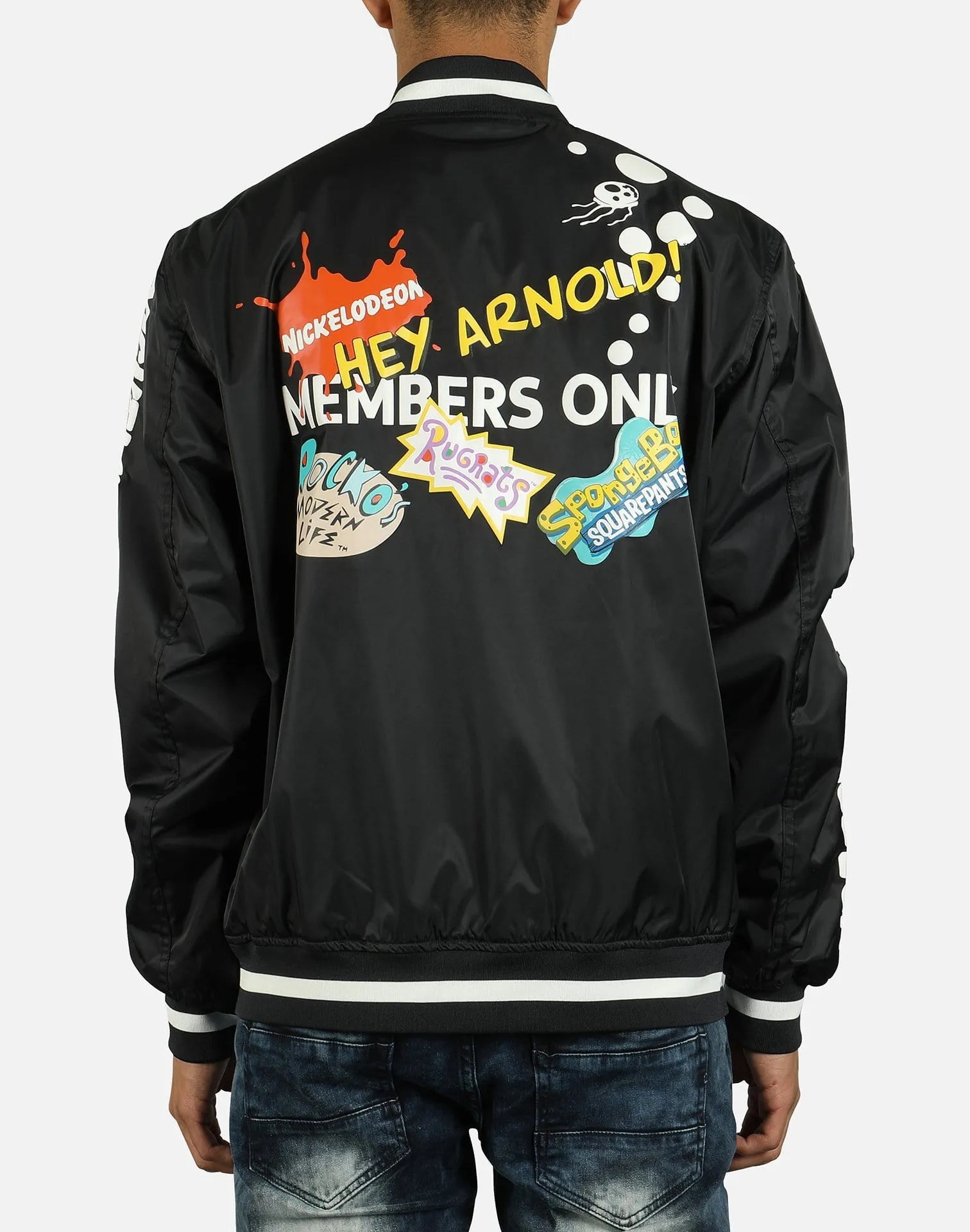 Members Only NICKELODEON SLEEVE HITS BOMBER JACKET