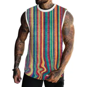 MEN'S BASIC PRINTED ROUND NECK VEST 03862594YM