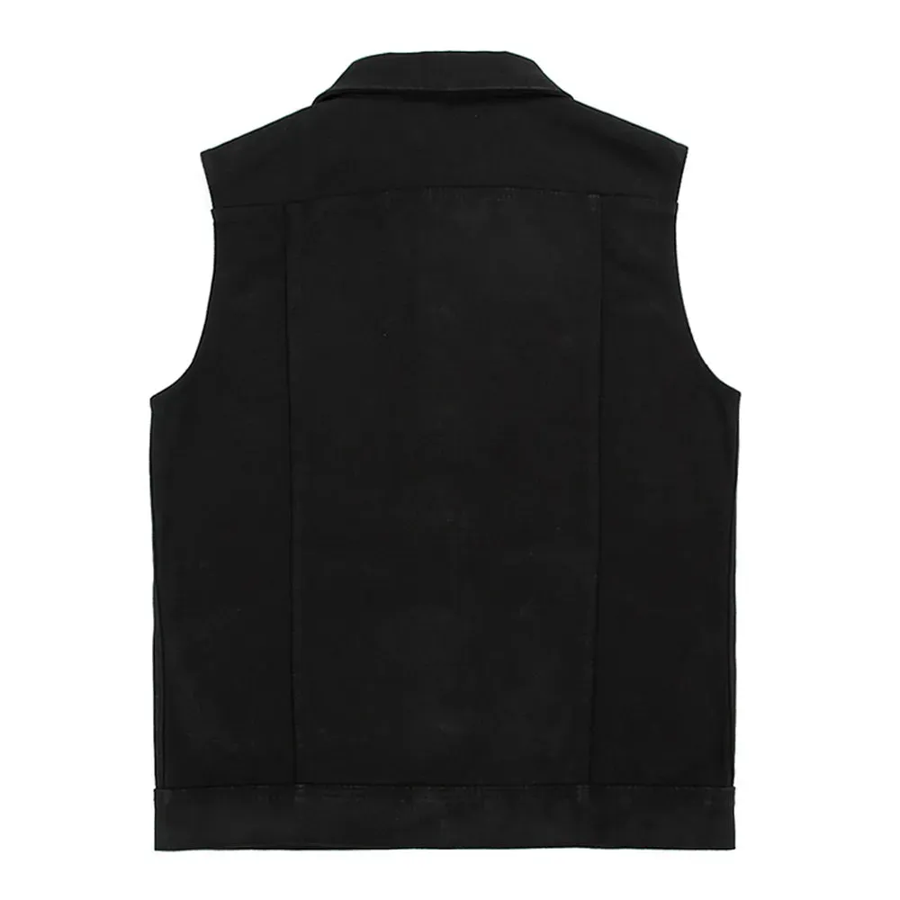 Men's Oil Wax Vest Waterproof Windproof Safari Motorcycle Waistcoat