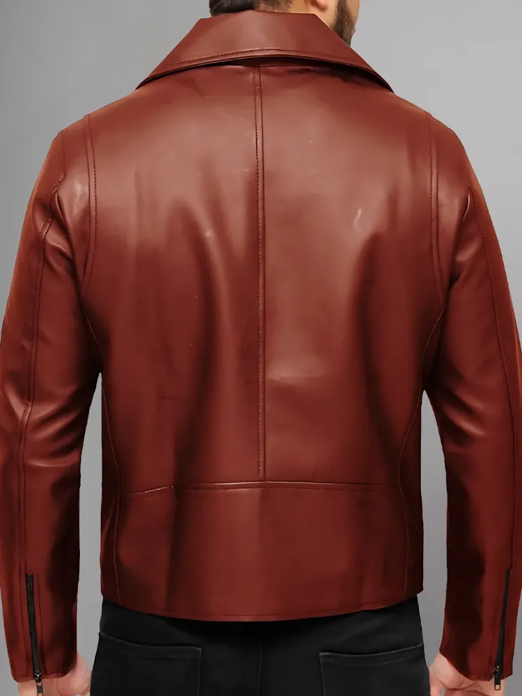 Mens Stylish Leather Motorcycle Jacket