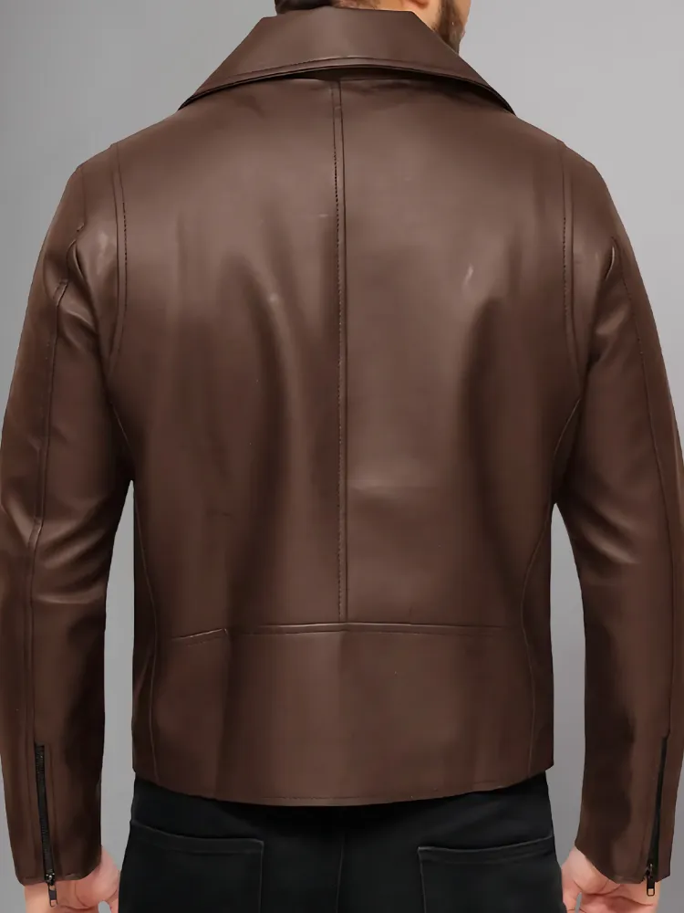 Mens Stylish Leather Motorcycle Jacket