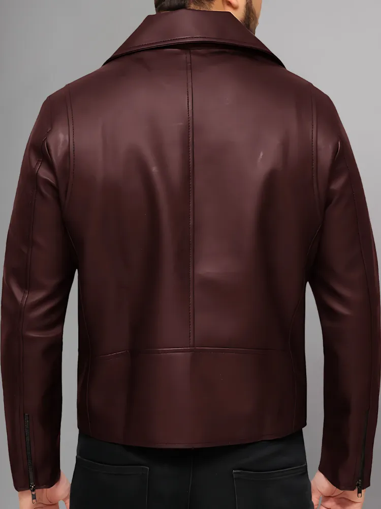 Mens Stylish Leather Motorcycle Jacket