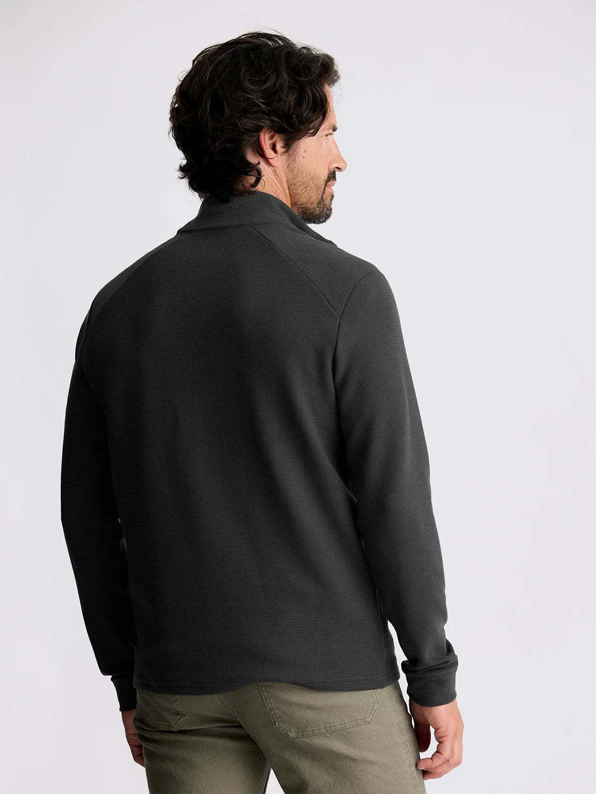 Men's Waffle Quarter Zip - Midnight