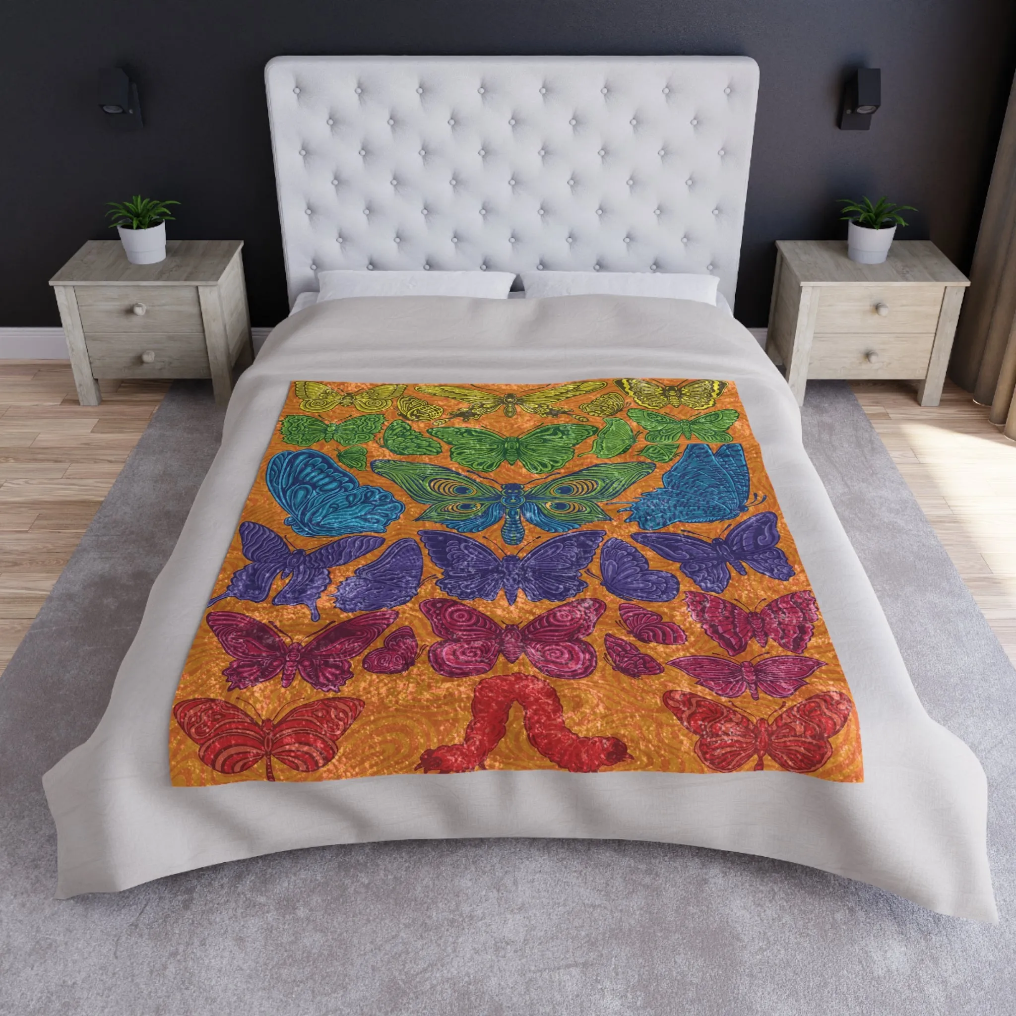 Metamorphosis - Crushed Velvet Blanket