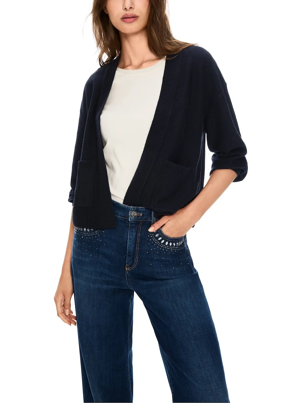 Midnight Blue Cashmere Blend Cardigan