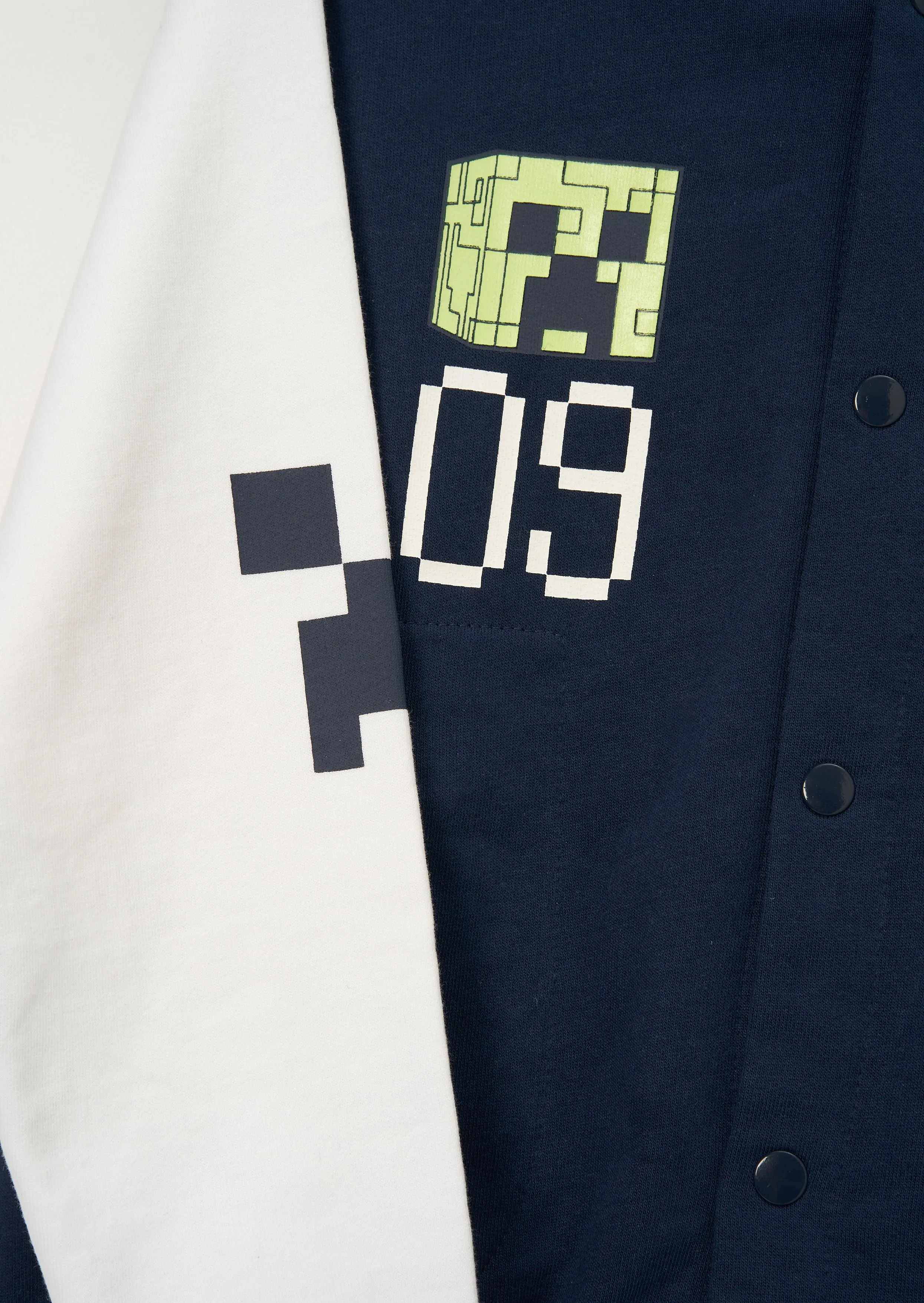 Minecraft Navy Preppy Varsity Jacket