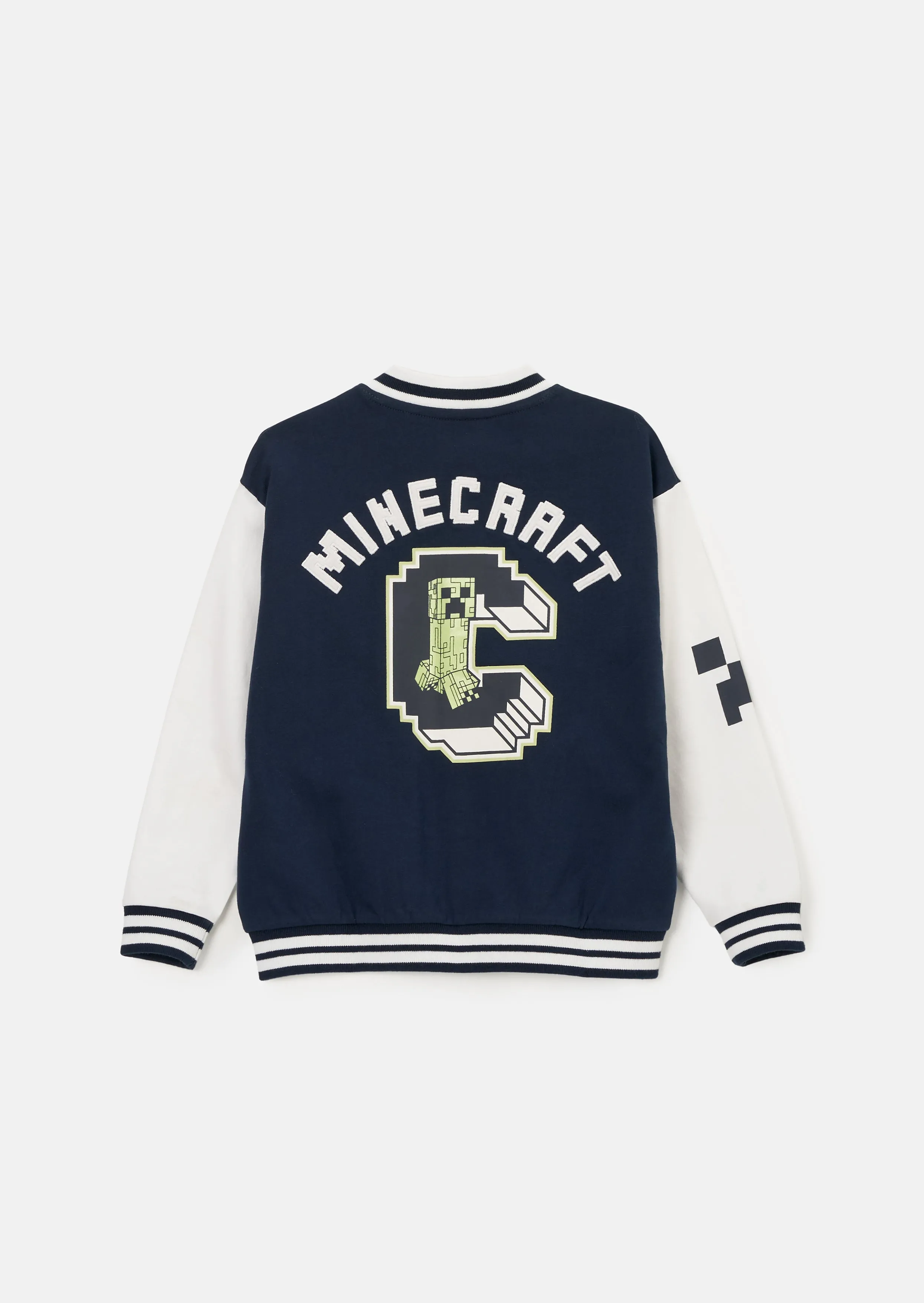 Minecraft Navy Preppy Varsity Jacket