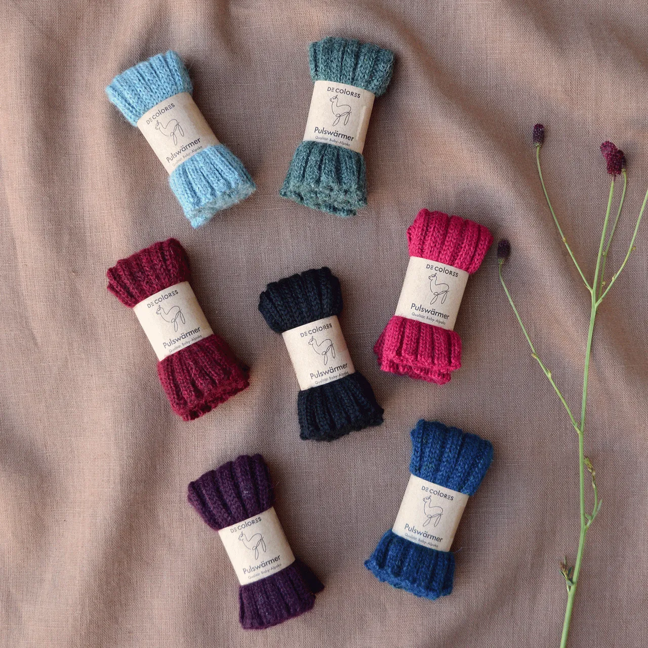 Mini Wristwarmers in 100% Baby Alpaca (Kids-Adults)