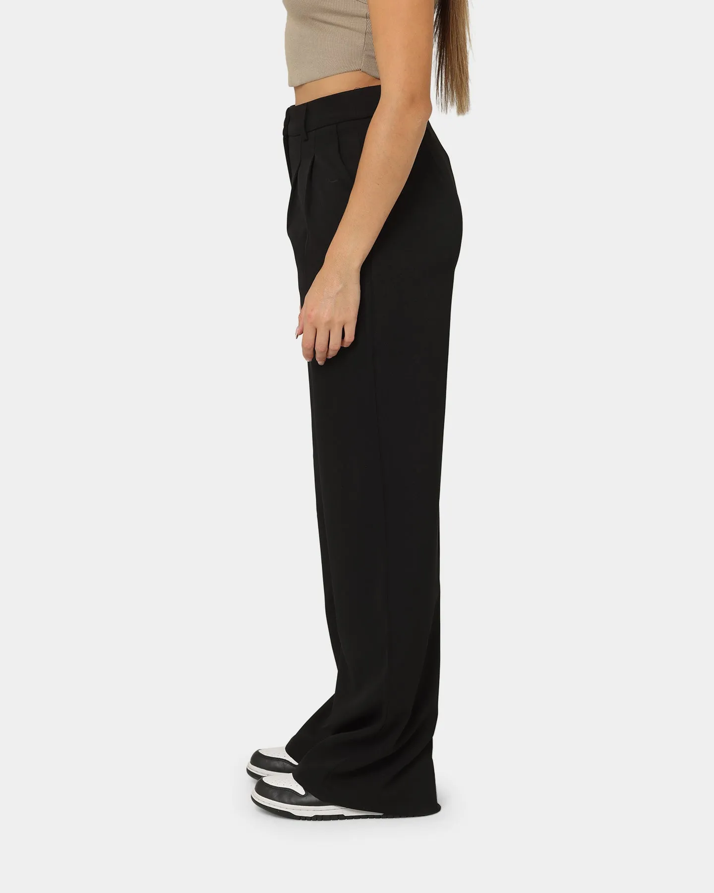 MNML Women's Wide Leg Pants Black