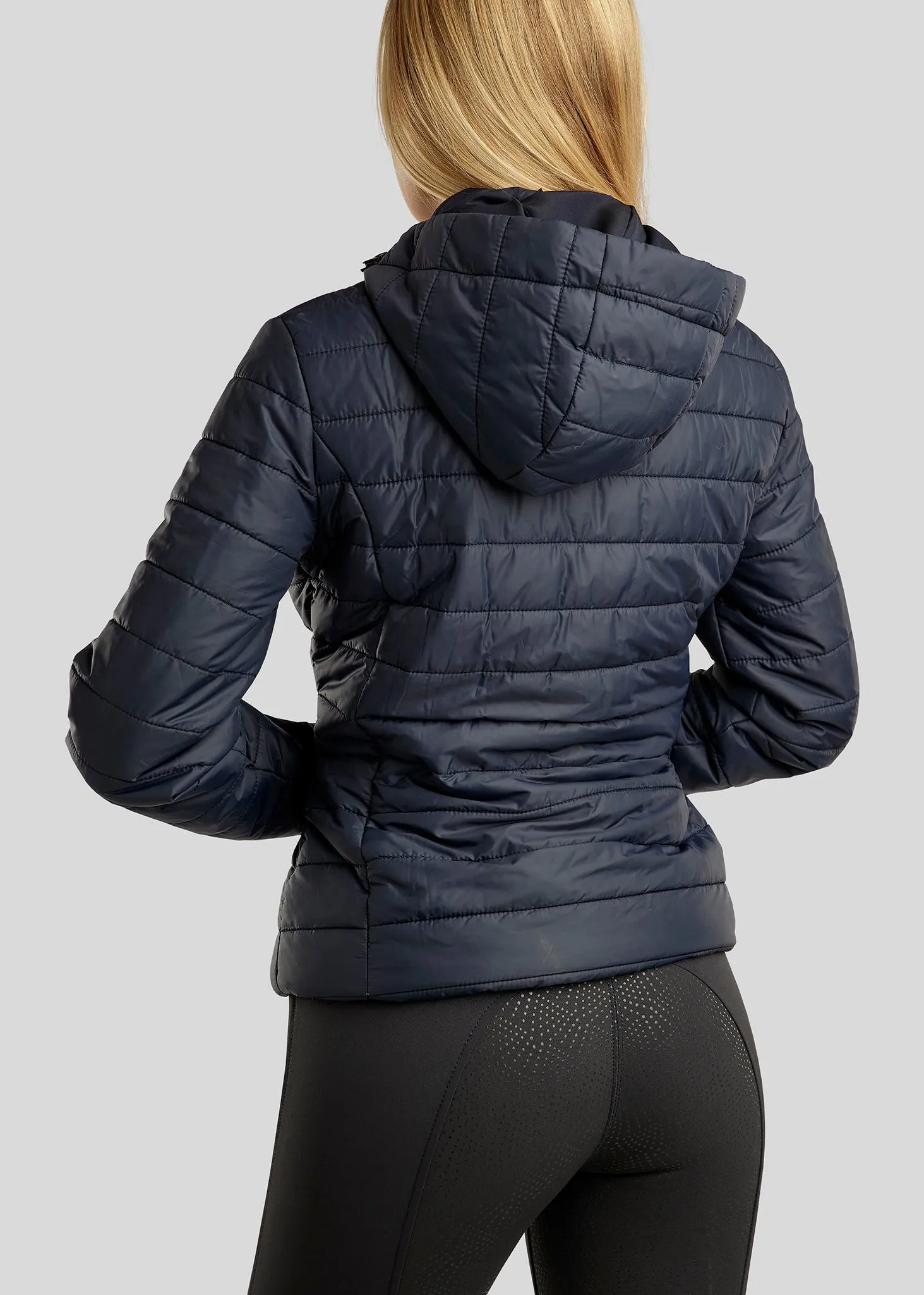 MoKate Short Quilted Jacket - Navy