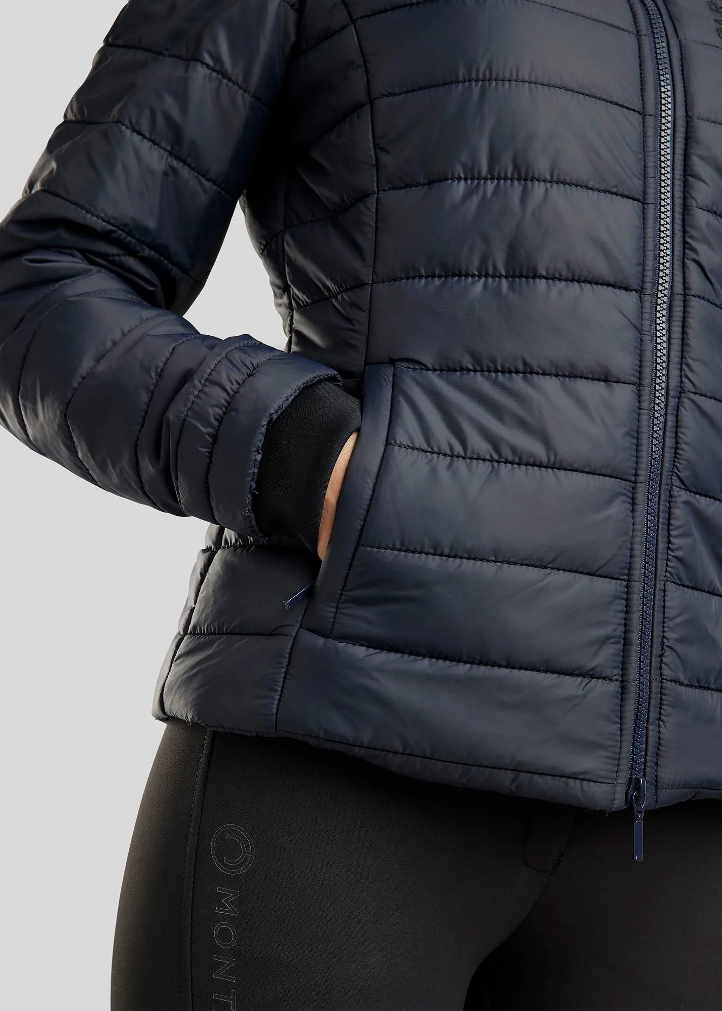 MoKate Short Quilted Jacket - Navy