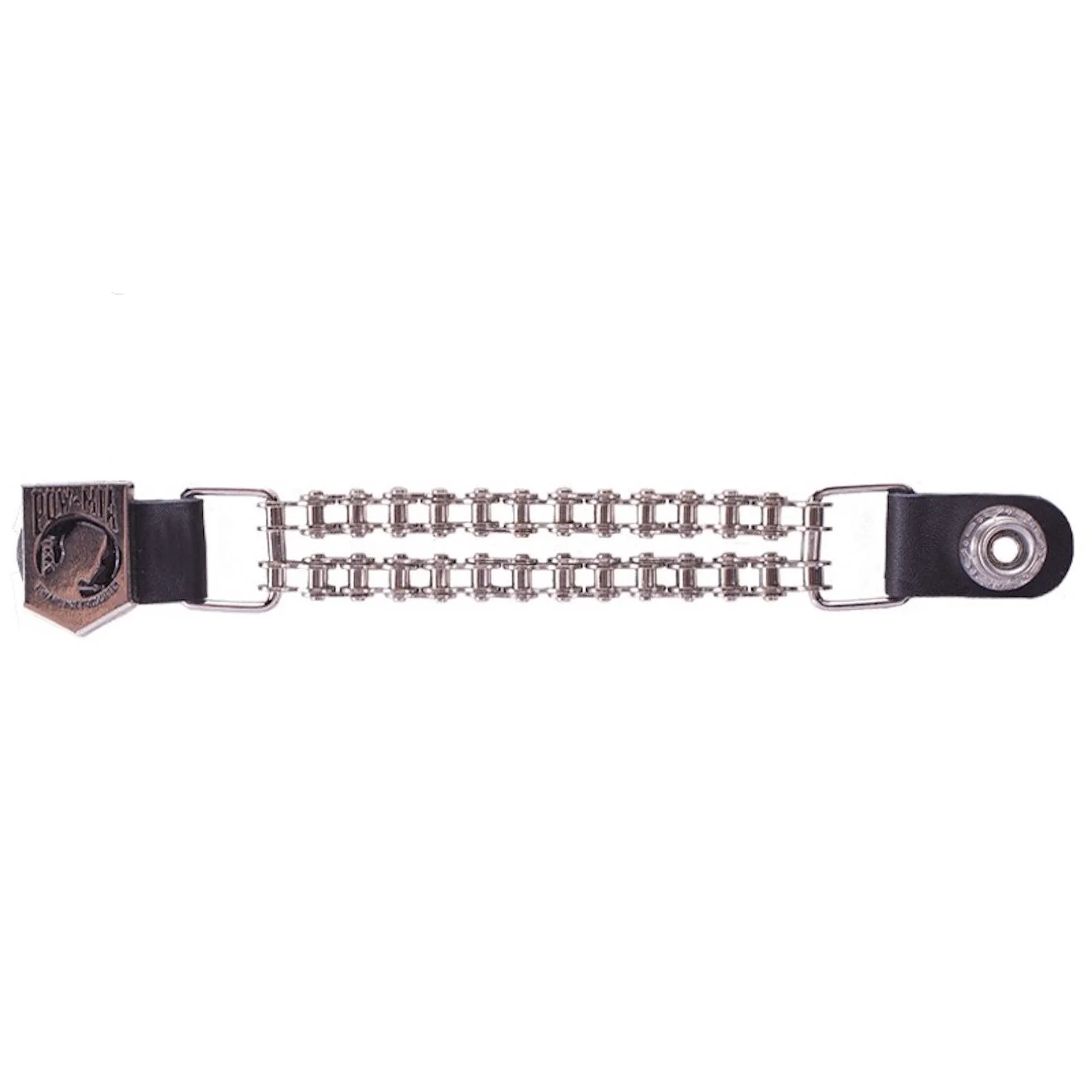 Motorcycle Chain Vest Extender With POW/MIA