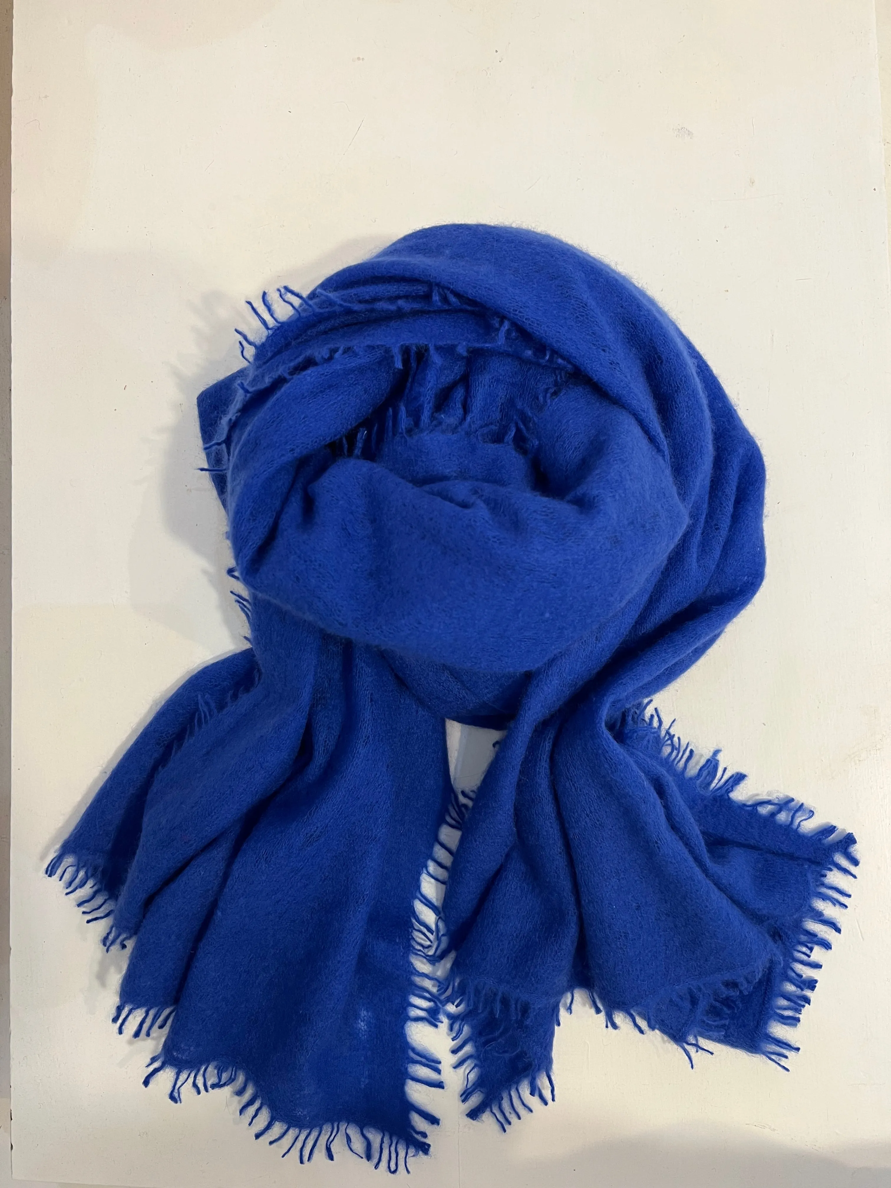 Mouleta Cobalt Blue Cashmere Scarf