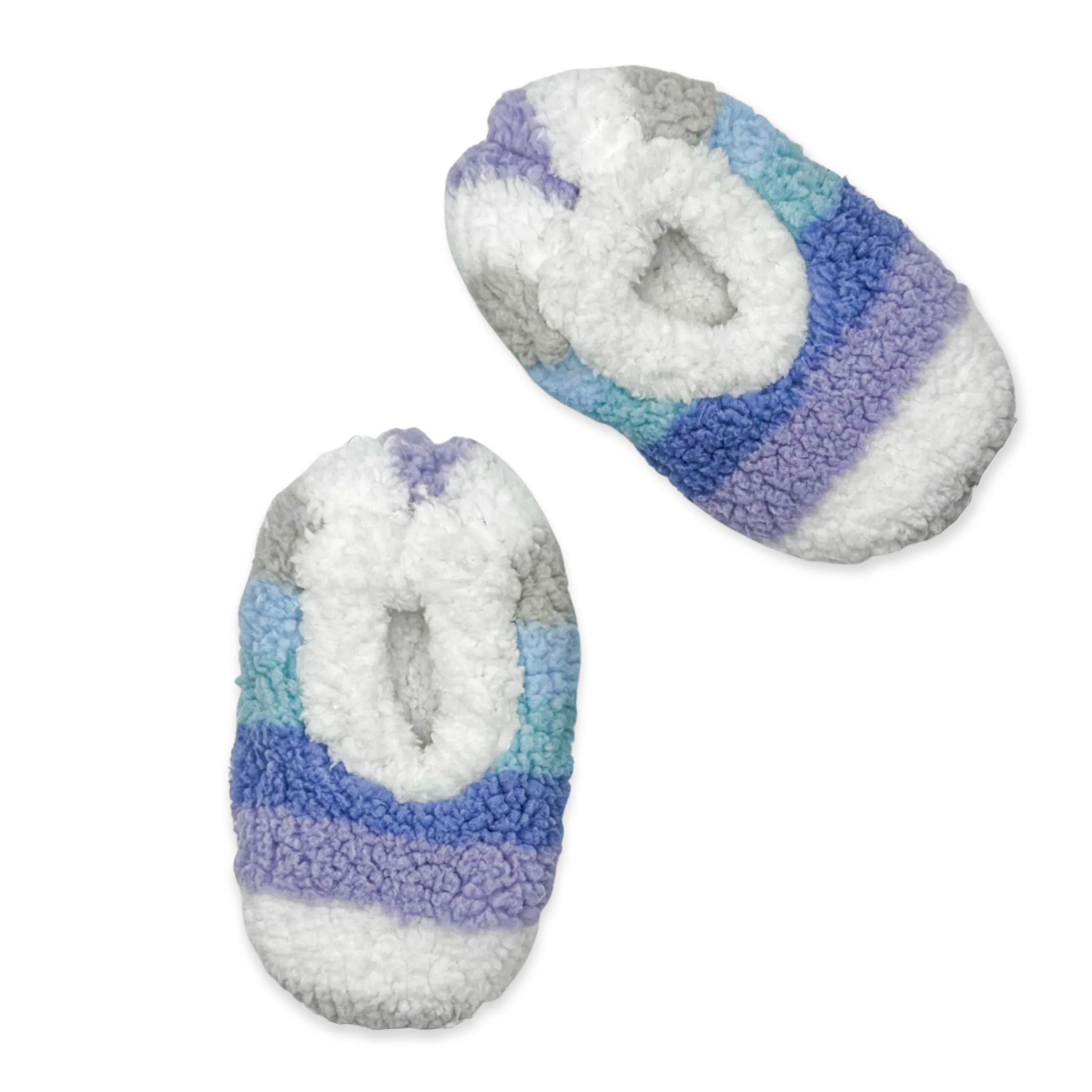 Multi Stripe Galaxy Fuzzy Babba Slipper Sock