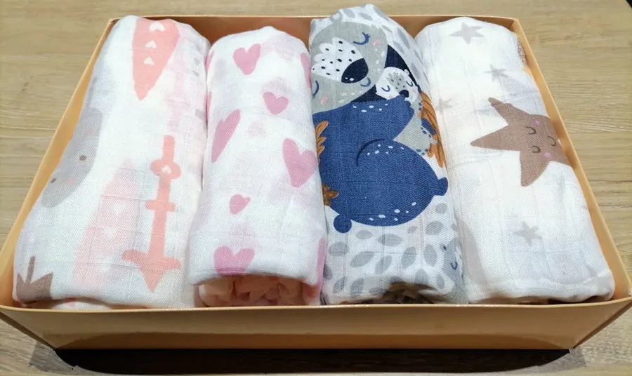 Muslin Swaddle Blanket - 4 Pack