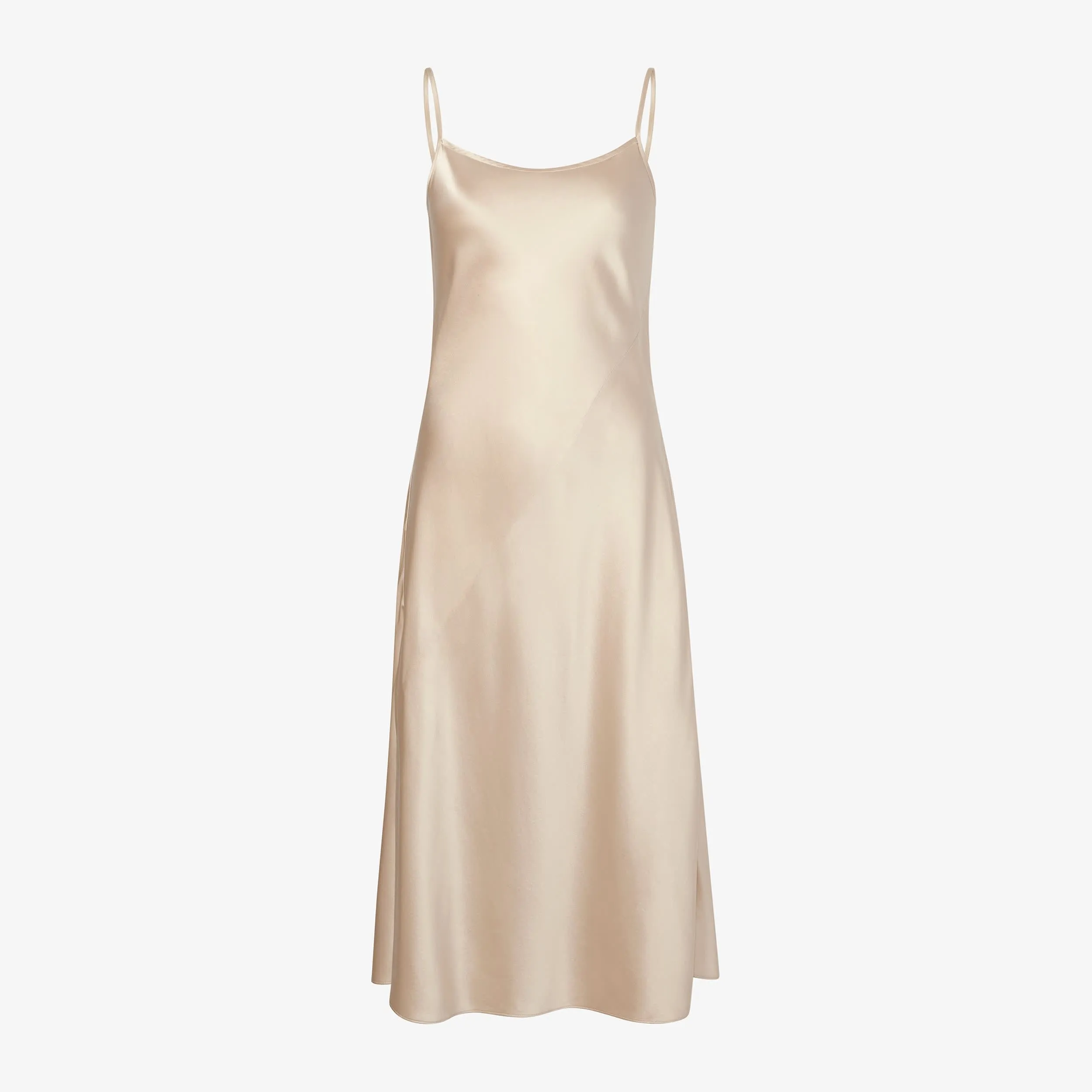 Nene Slip Dress - Washable Silk Charmeuse :: Champagne