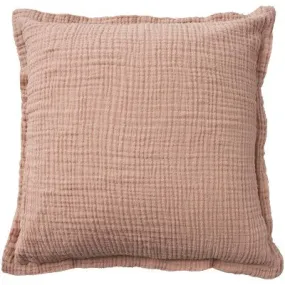 New - 20"x20" Oversize Sofia Four Layer Muslin Square Throw Pillow Cover Blush - Mina Victory