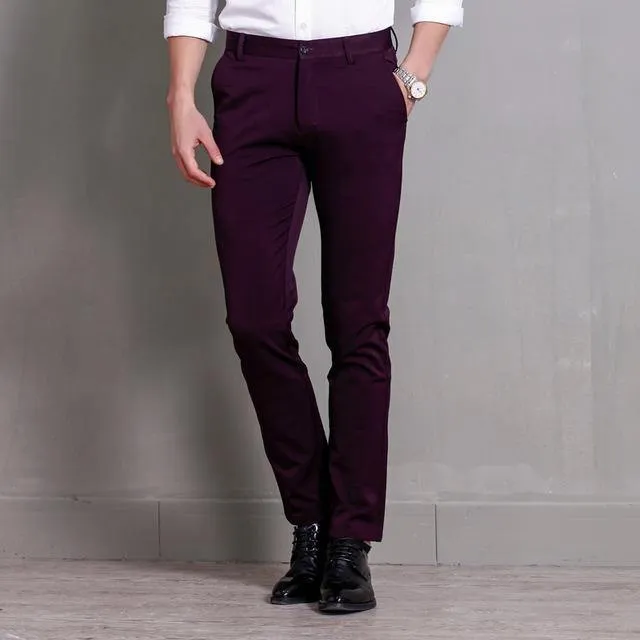 New Arrival Men's slim fit British Style Casual Pants