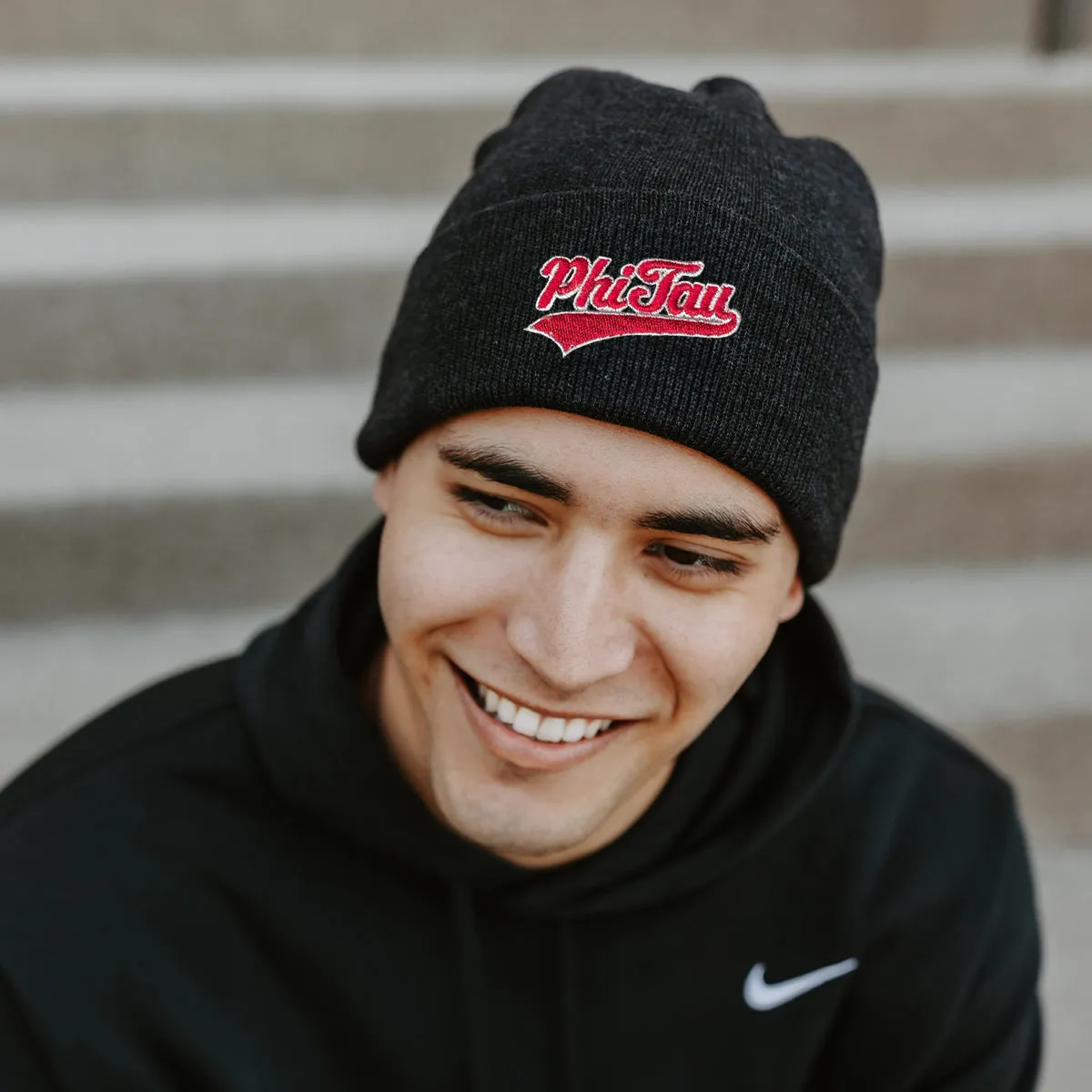 New! Phi Tau Signature Charcoal Beanie