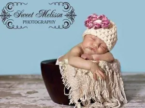 Newborn Cherry Blossom Hat