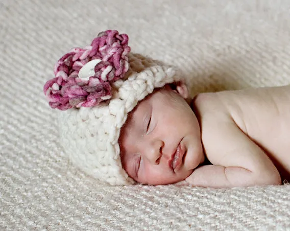 Newborn Cherry Blossom Hat