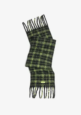 Nordic Bomb Plaid Scarf Black