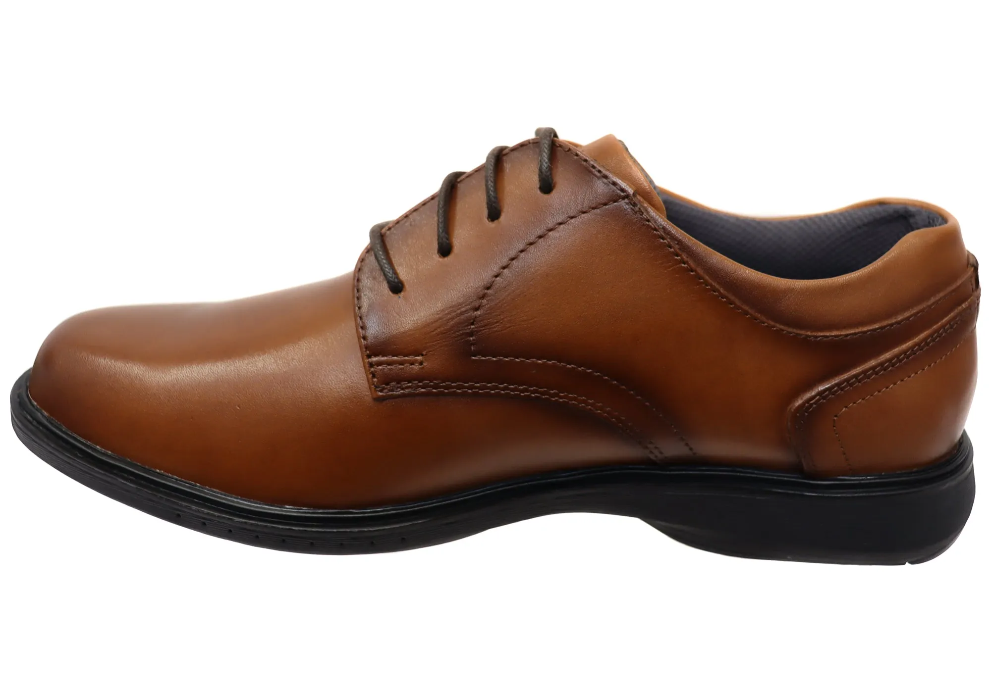 Nunn Bush By Florsheim Mens Kore Pro Plain EE Extra Wide Leather Shoes