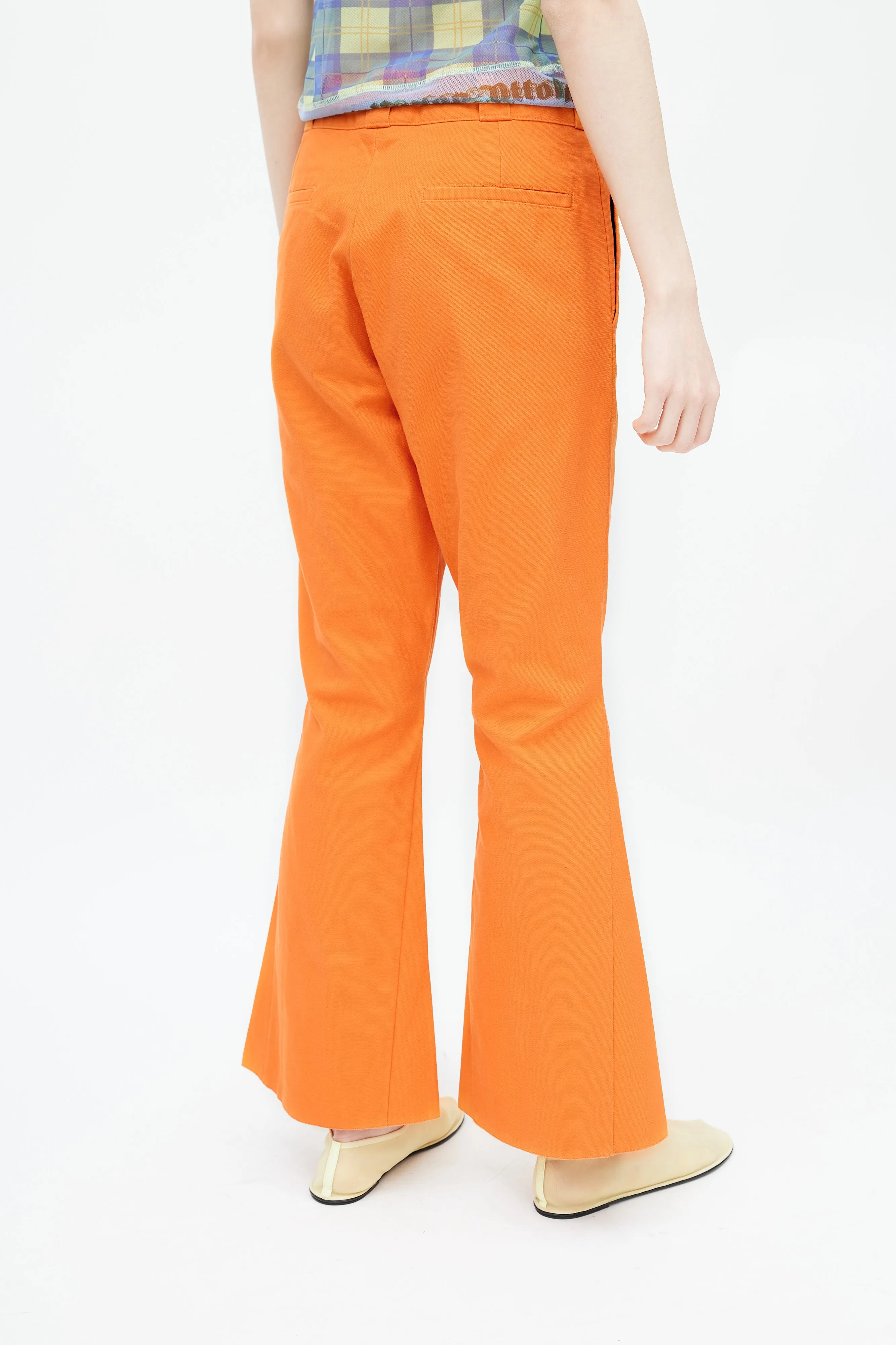 Orange Flared Trouser