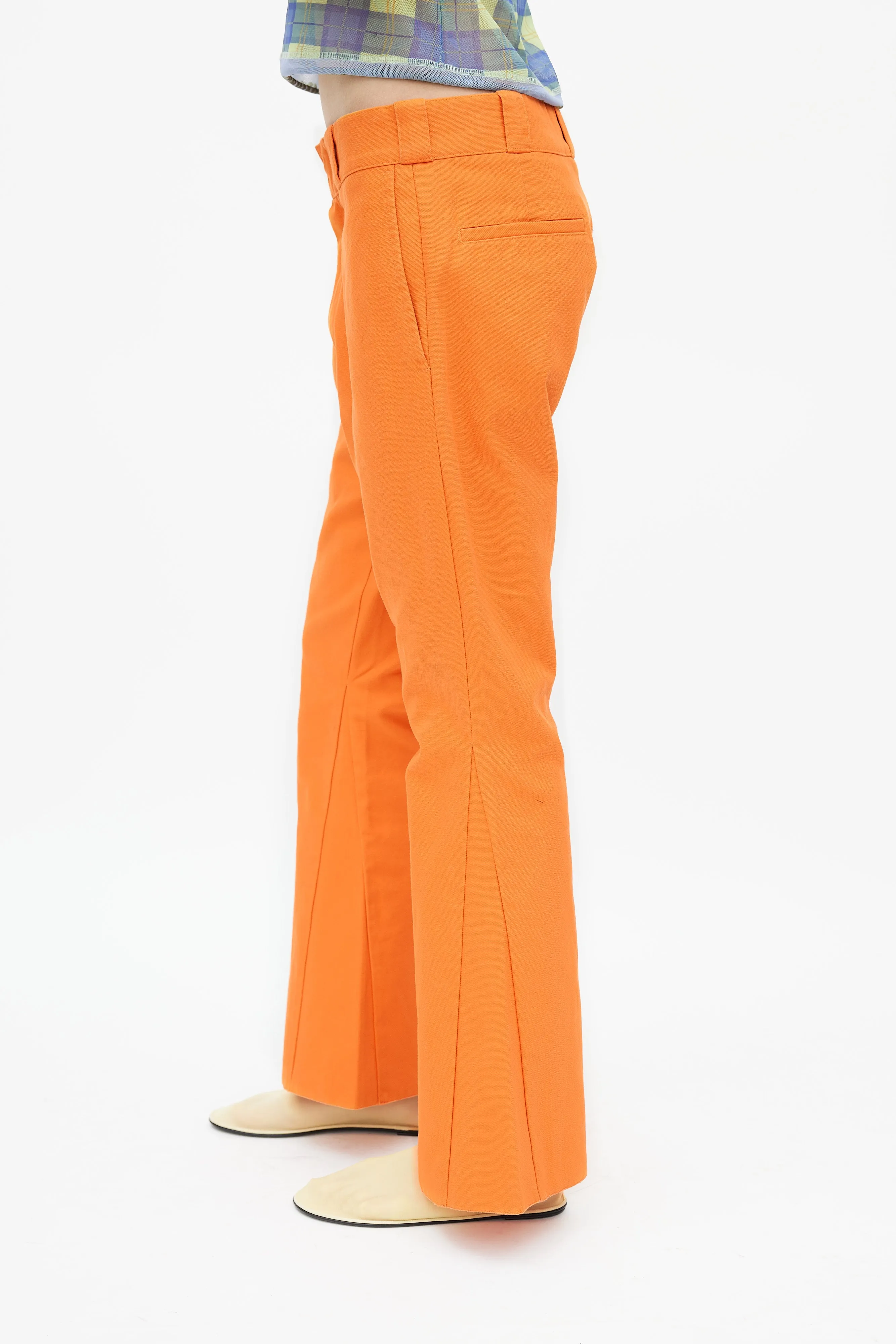 Orange Flared Trouser