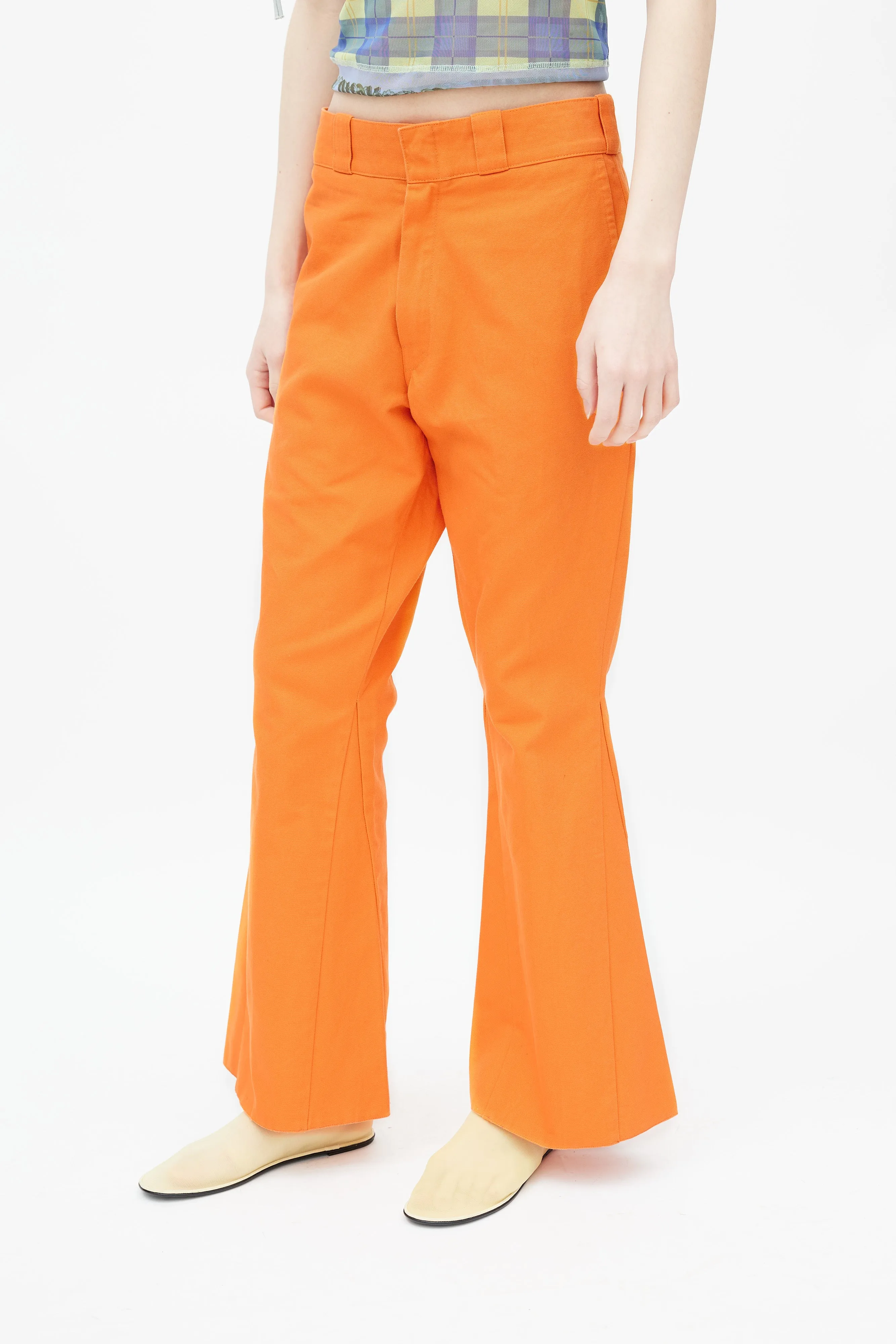 Orange Flared Trouser